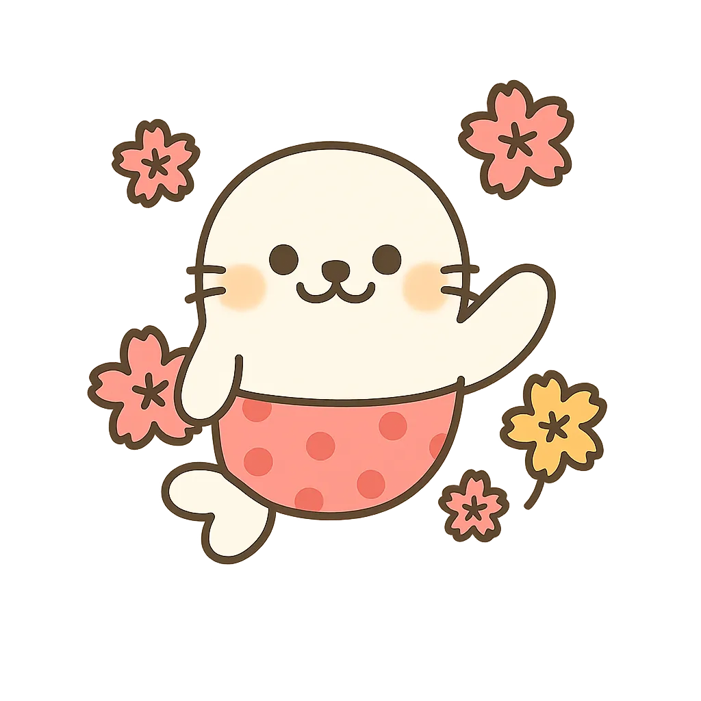 片付け習慣化アプリ ちょこかたの相棒・ちょこまる（あざらしのキャラクター）
